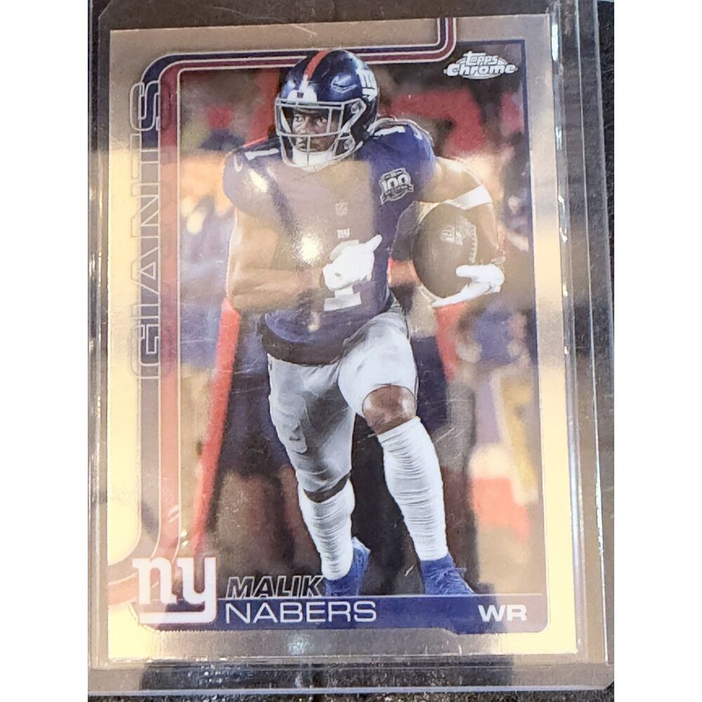 2025 Topps Chrome Malik Nabers #225 New York Giants